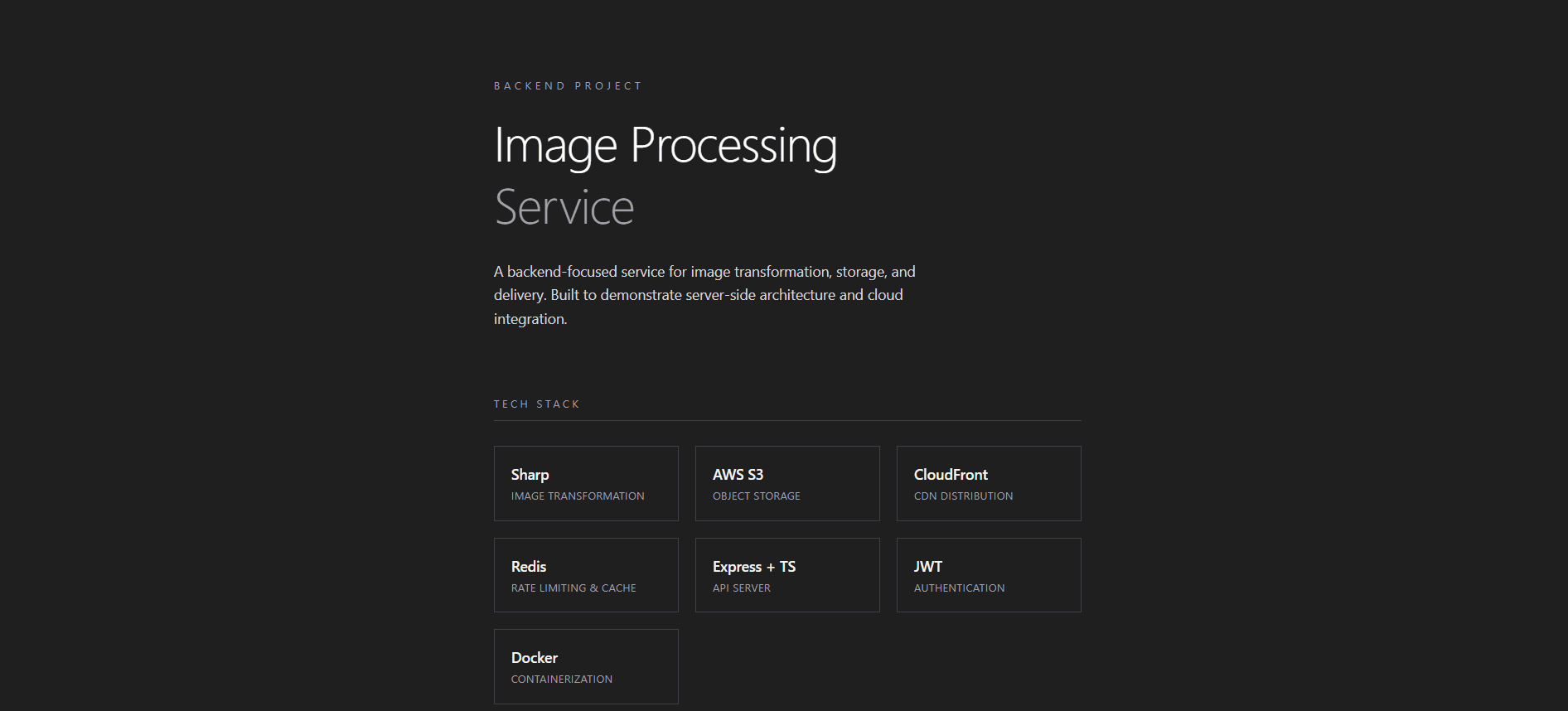 Image Processing Service
